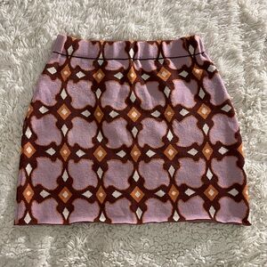 Cider Retro Knit Mini Skirt